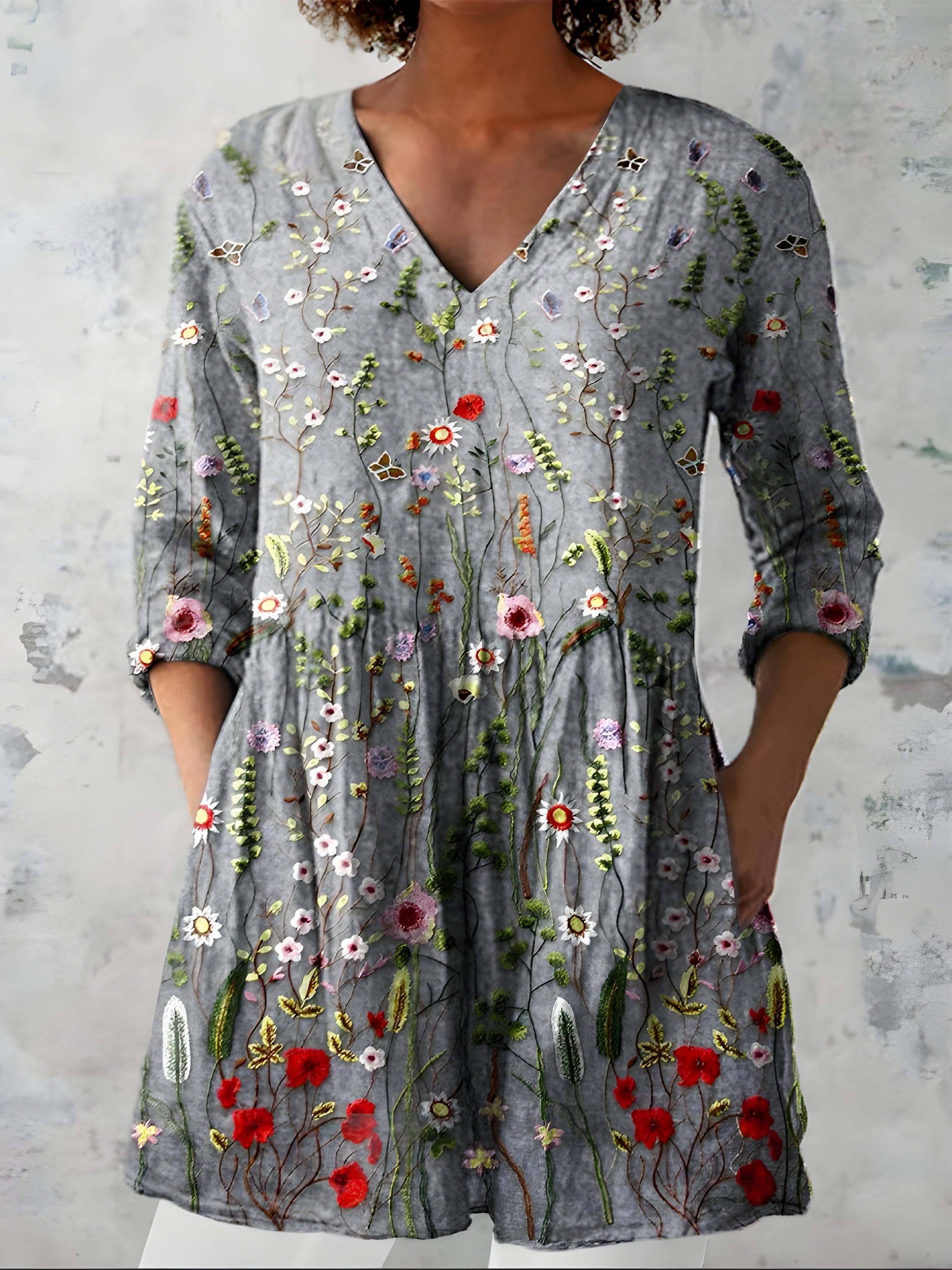 Willow | Long Blouse with V-Neck
