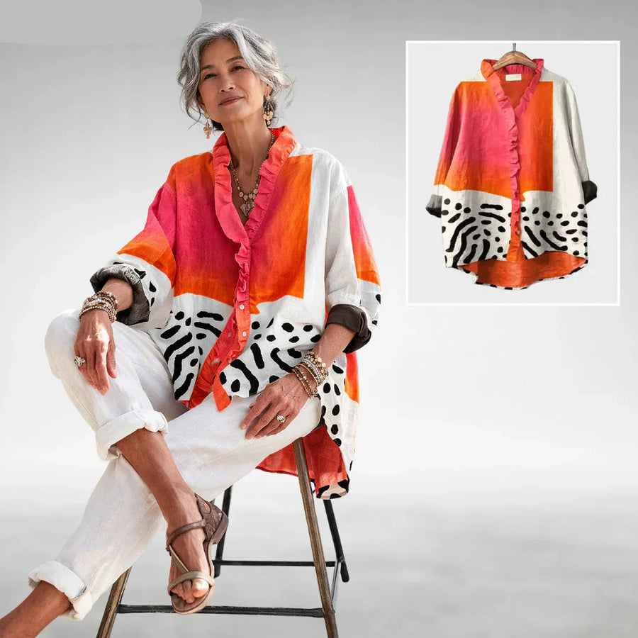 Viola Relaxed Print Blouse