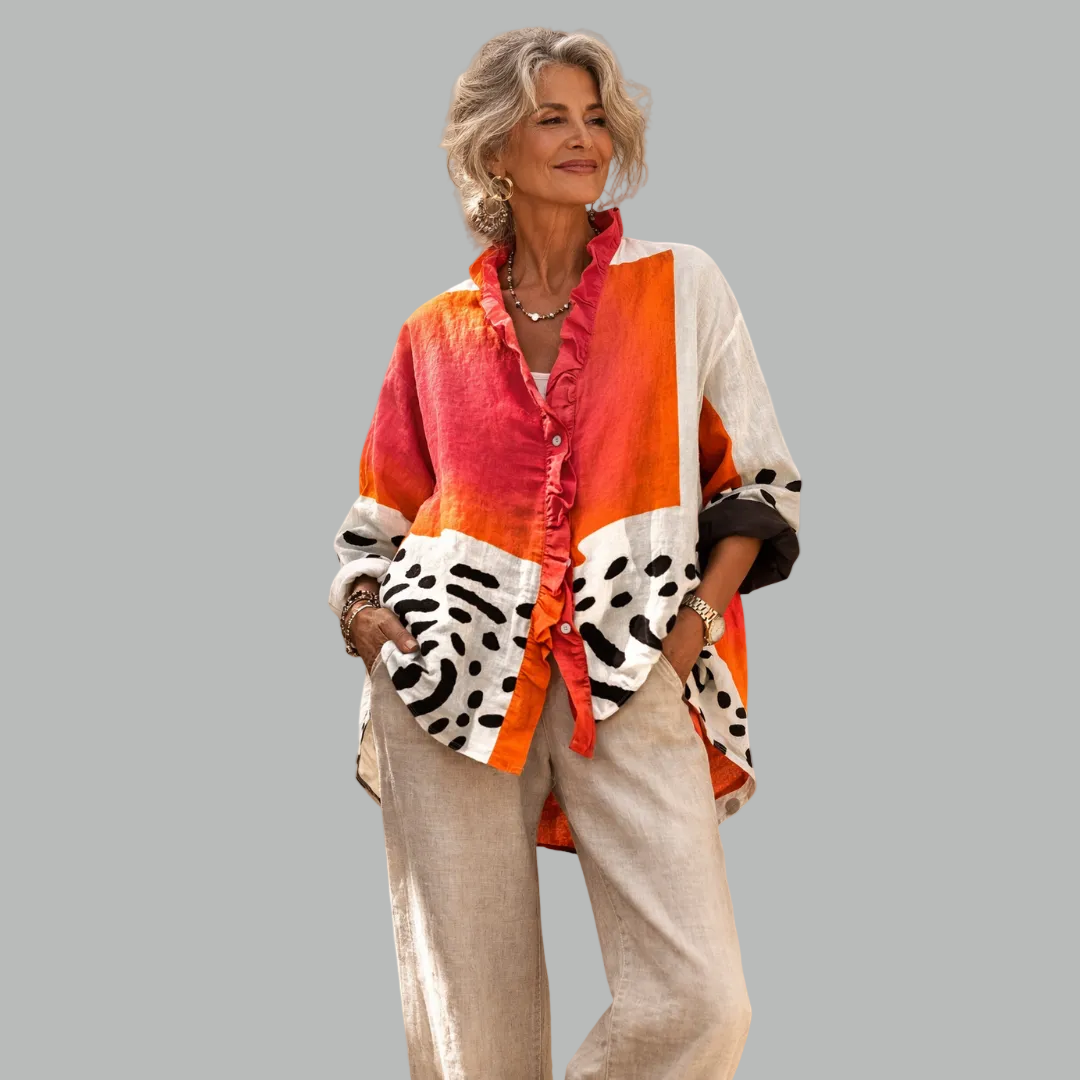 Viola Relaxed Print Blouse