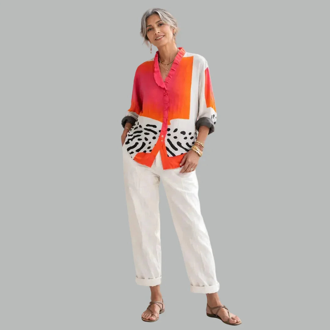 Viola Relaxed Print Blouse