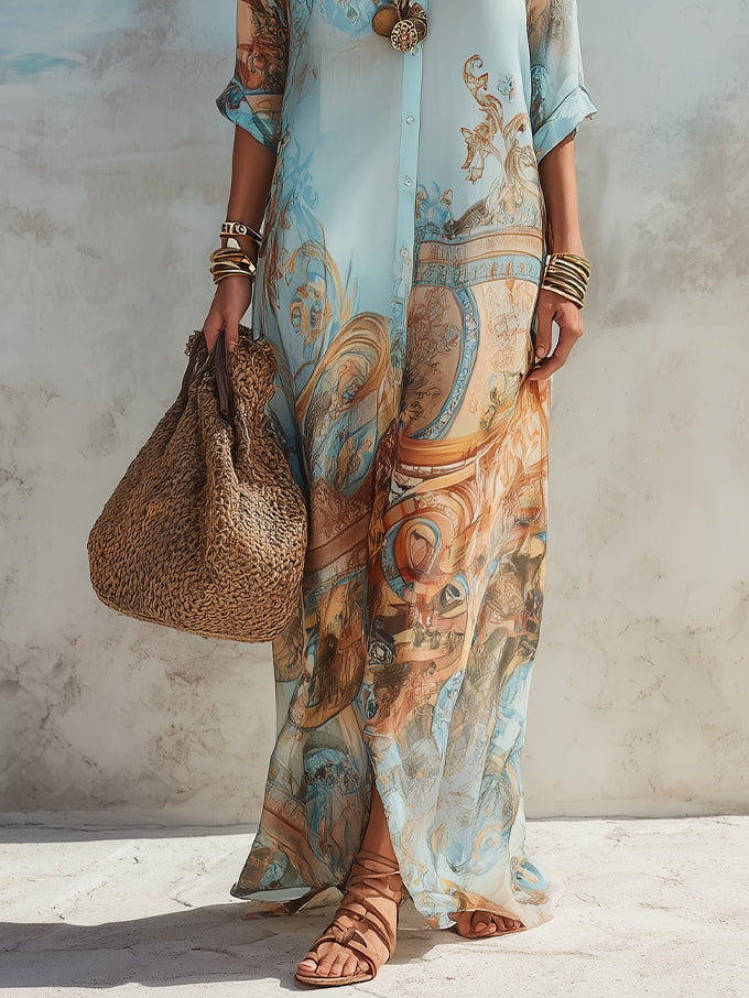 Harriet | Mediterranean Shirt Dress